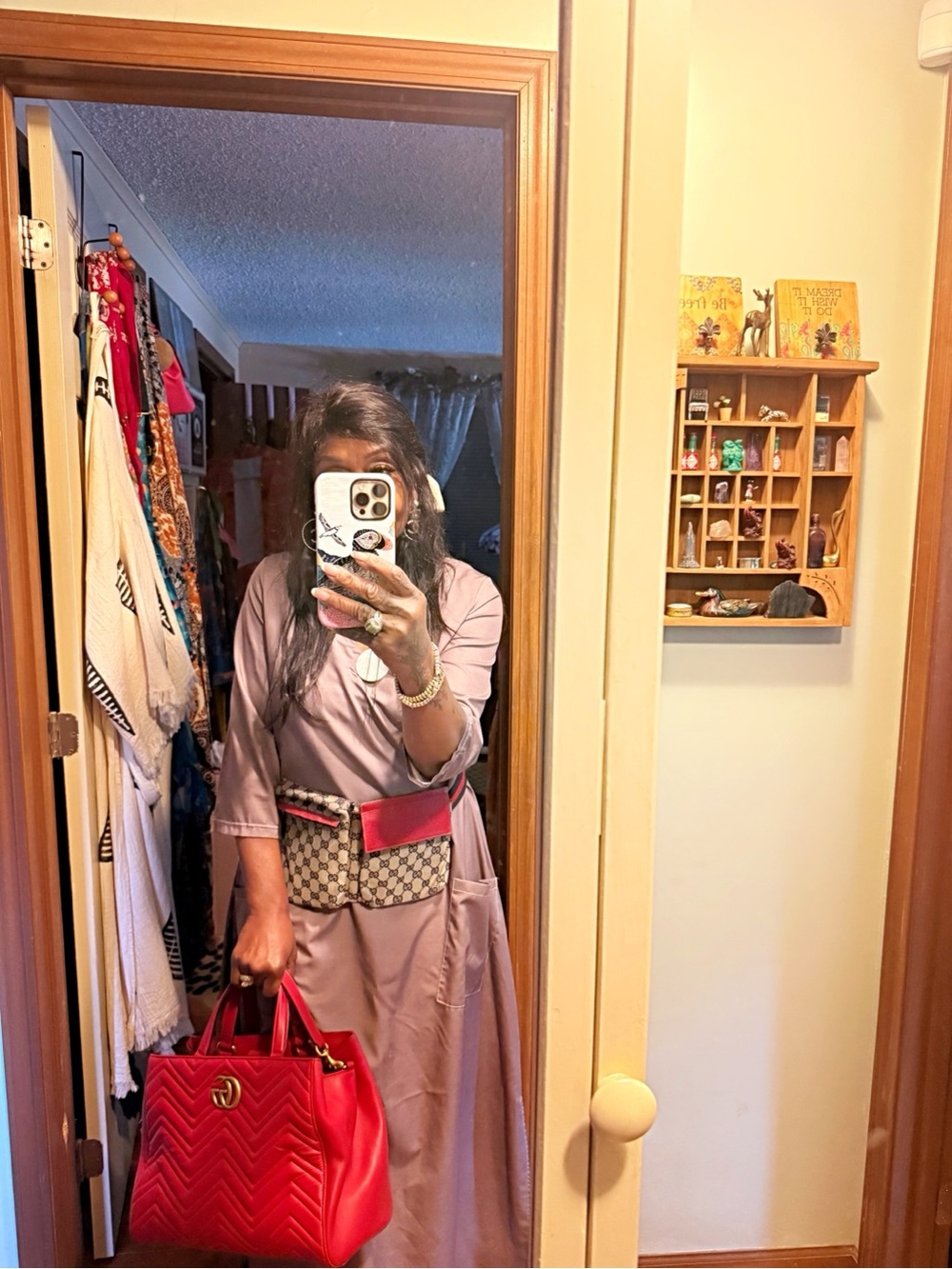 Gucci Red GG Belt Bag and Red Tote Set - Stylish Women's Bags